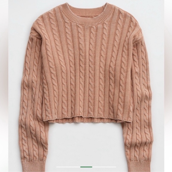 aerie Sweaters - Aerie Cable Knit Cropped Sweater